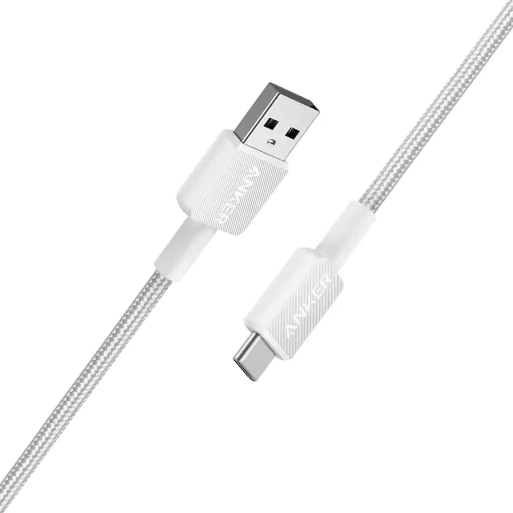 Anker 322 USB-A to USB-C Cable (3ft/0.9m Braided) - White