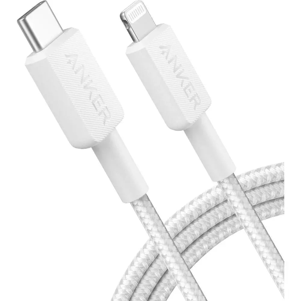 Anker 322 USB-C to Lightning Cable (6ft Braided) - White Anker