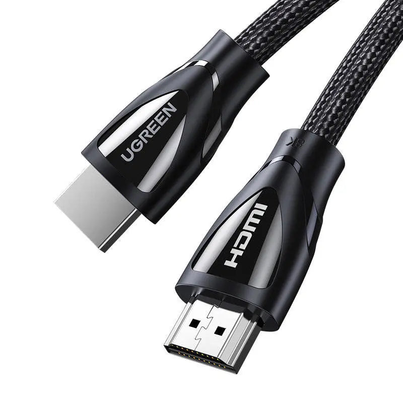 UGREEN 8K 60Hz FUHD HDMI 2.1 Male to Male Cotton-Braided Video Cable, 48Gbps High Speed Supports 3D Display 1.5m