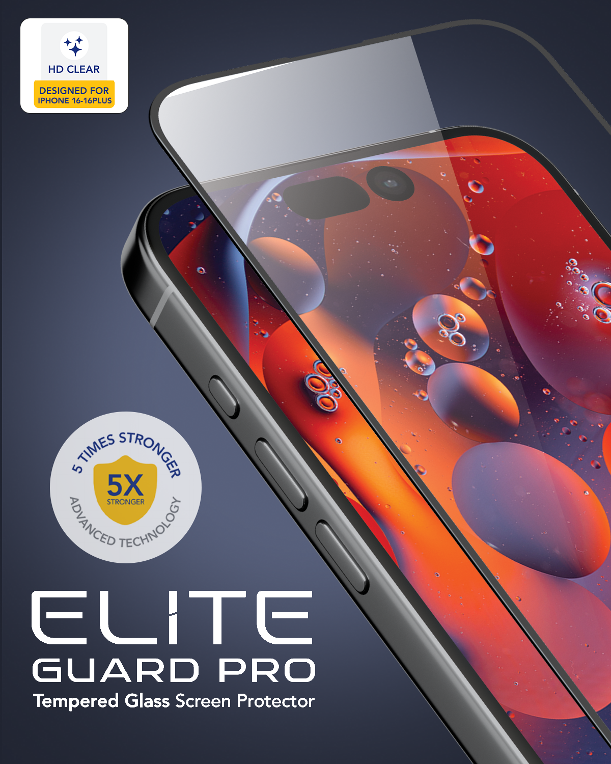 واقي شاشة من الزجاج المقوى Elite Guard Pro من Remson عالي الوضوح بصلابة 9H وتغطية كاملة مع مجموعة أدوات التثبيت متوافقة مع iPhone 16 6.1 بوصة 