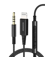 [Apple MFi Certified] Remson  Lightning Cable   AUX 3.5 mm Audio Conversion Cable  Jack Adapter - Black