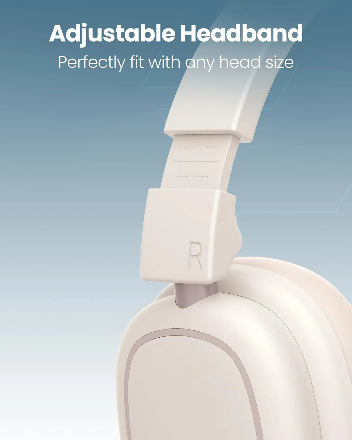 Moxedo Rave Bass Wireless ANC Headphone 42dB Active Noise Cancelling Over-Ear Headphone Dual Powered - Beige