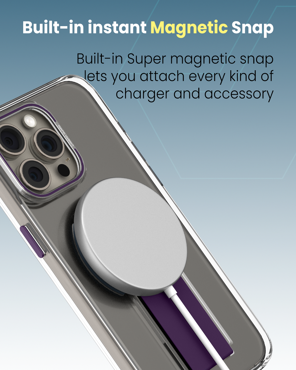 Moxedo Magnetic Case for iPhone 15 Pro Stylish & Protective Purple