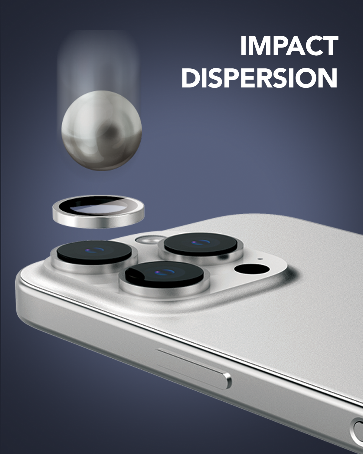 Remson Optic Guard Camera Lens Protector Scratch Resistant Individual Lens Protector with Aluminum Alloy Ring Compatible for iPhone 16 Pro 6.3 inch/iPhone 16 Pro Max 6.9 inch 2024- (White Titanium)