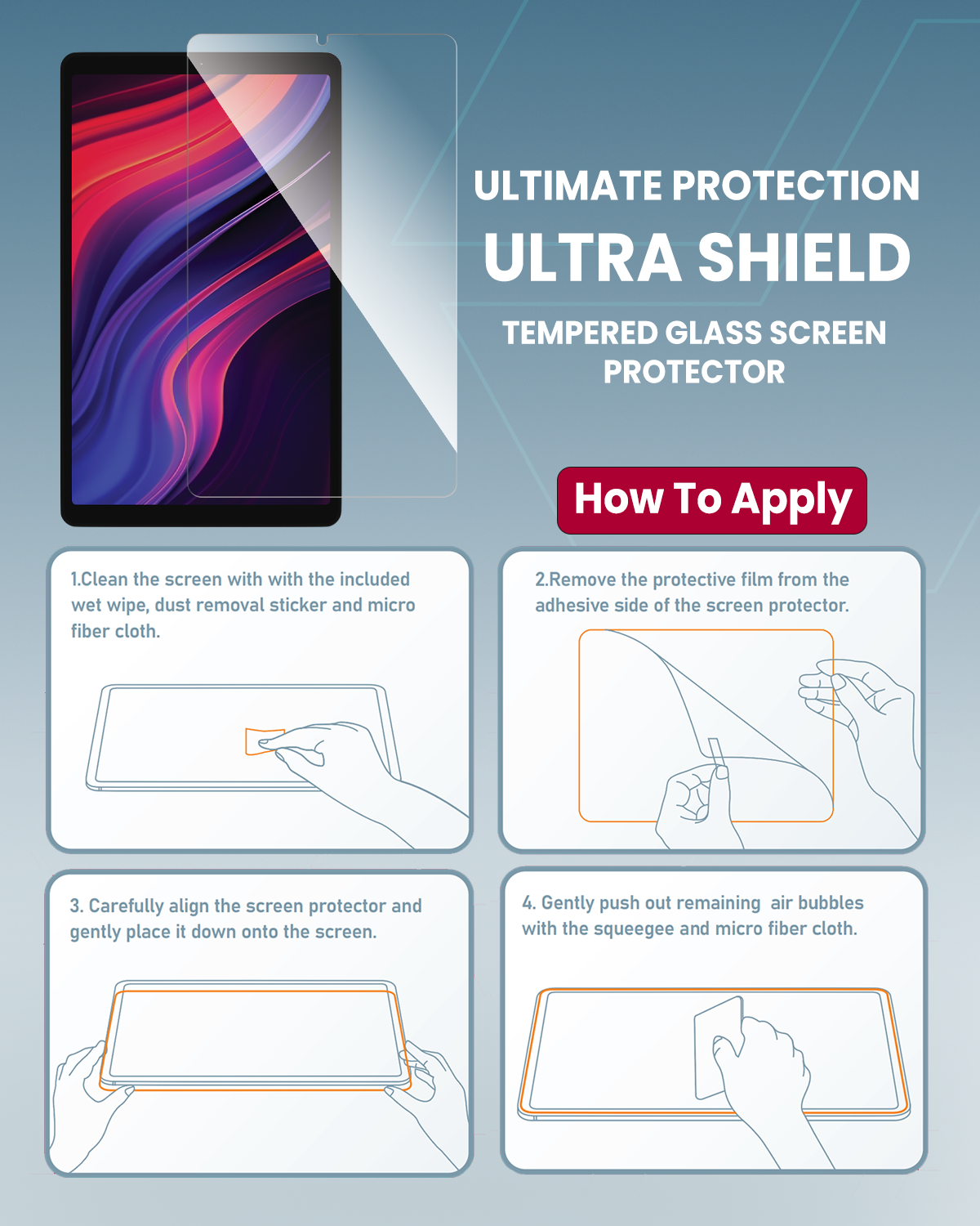 Moxedo Ultra Shield Tempered Glass Screen Protector - HD Clear 9H Hardness for  Samsung  Tab A9