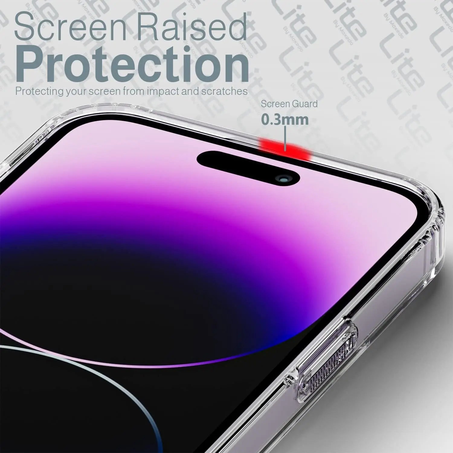 Moxedo Lite Crystal-Clear Protective Case with 9H Tempered Glass Screen Protector compatible for iPhone 14 Pro Moxedo