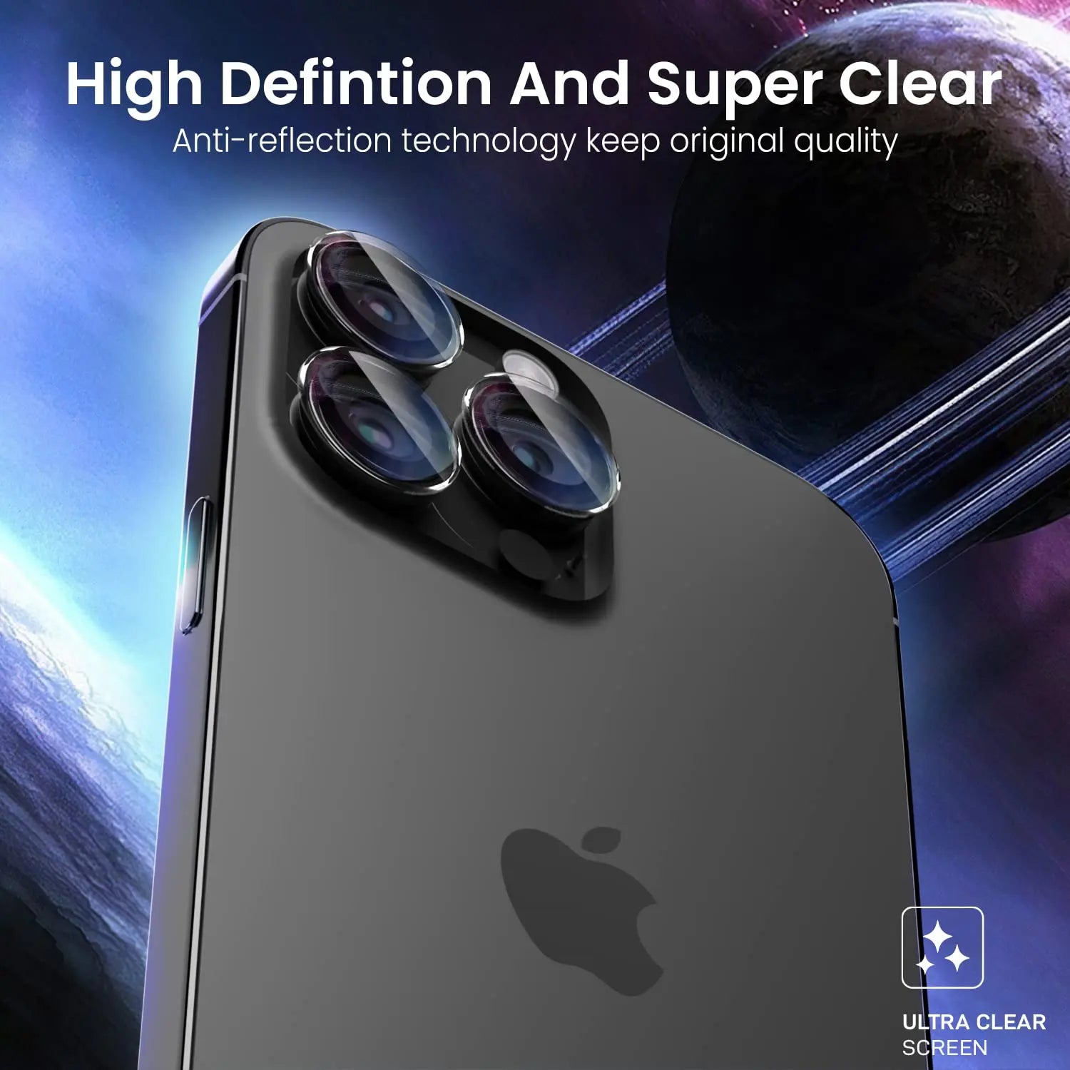 Remson Pureshield Flexible Ultra Clear Screen Protector 9H Camera Lens Protector Compatible for iPhone 14 Pro Max Remson