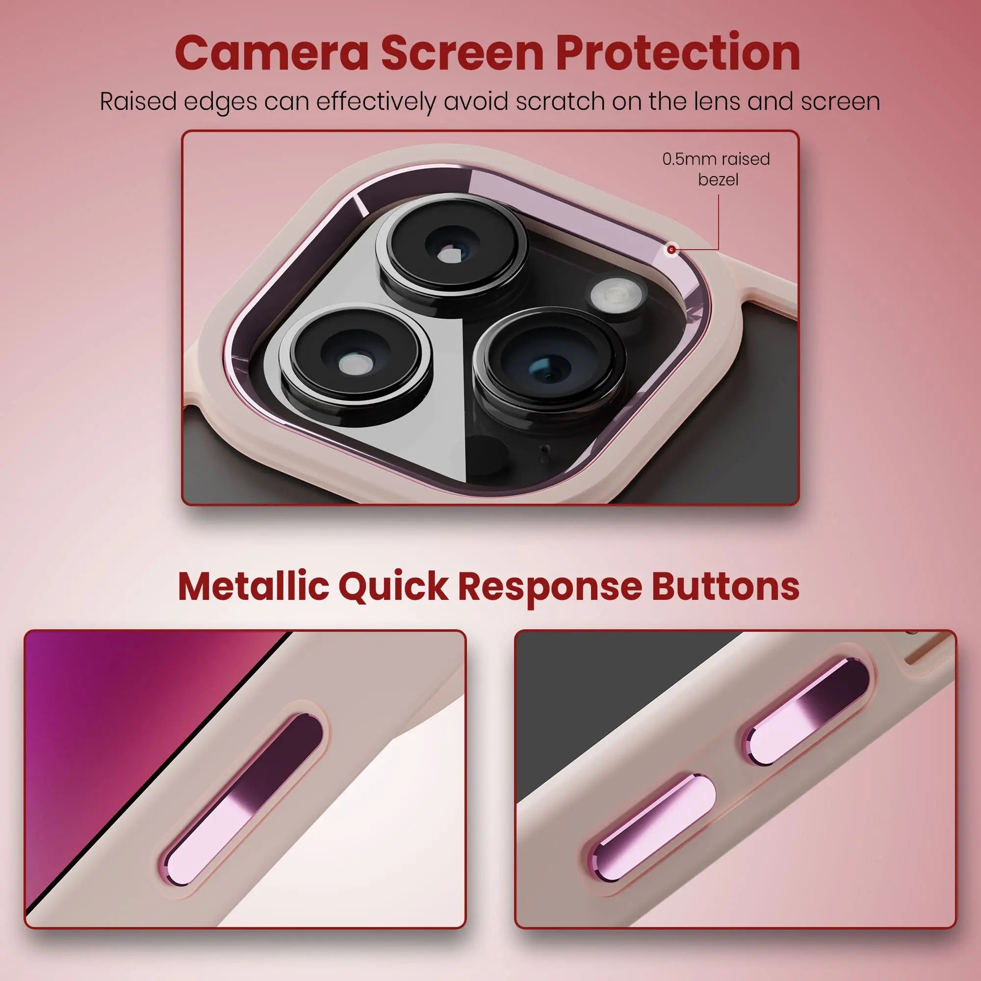 Moxedo Magnetic Protective Case 360 Protection Clear Case Hard PC with Built-in Strong Magnets Compatible with MagSafe Designed for iPhone 13 Pro Max 6.7 inch (Pink) Moxedo