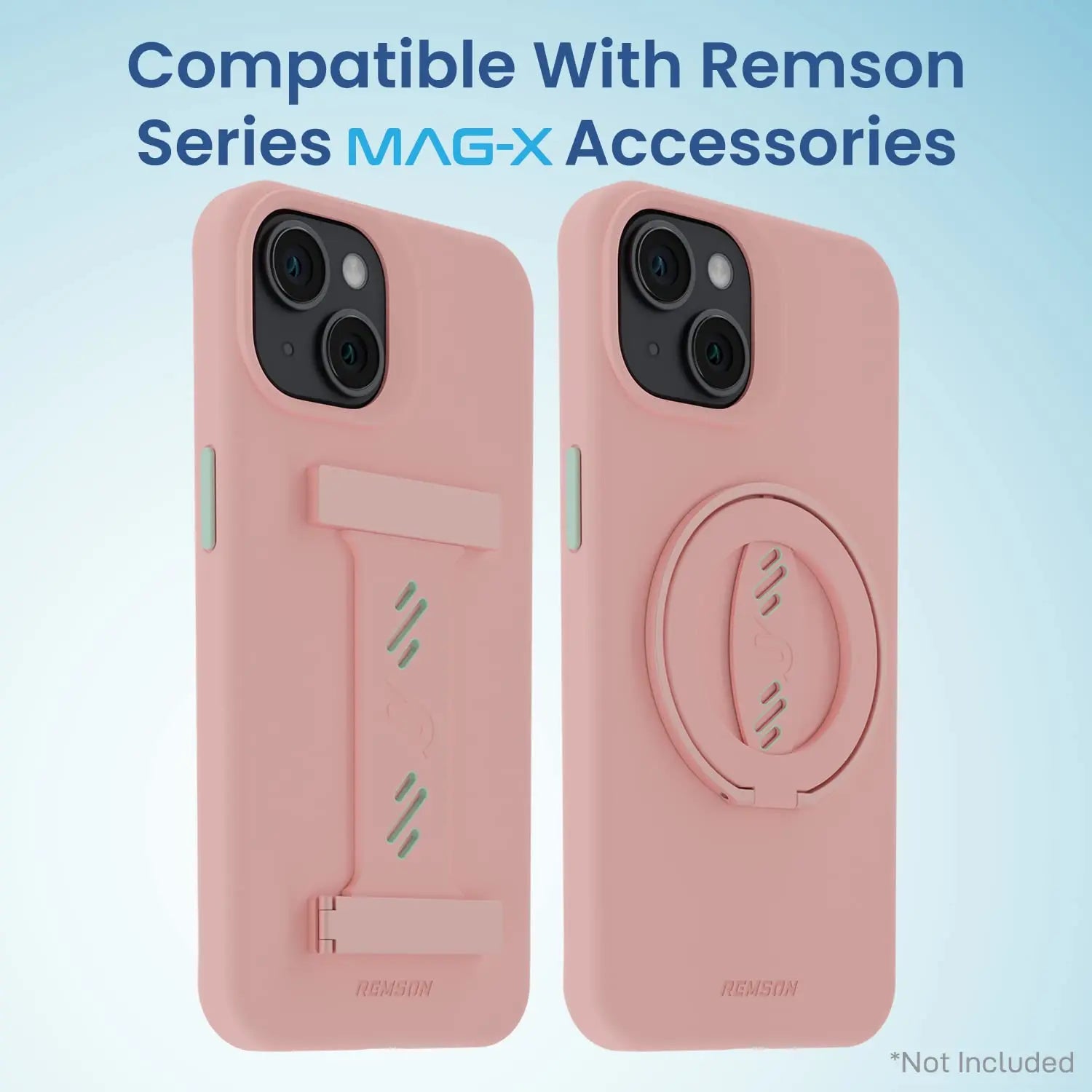 Remson Mag-X Magnetic Hybrid Protective Silicone Case Military Grade Protection Compatible For iPhone 14 Plus (Pink) Remson