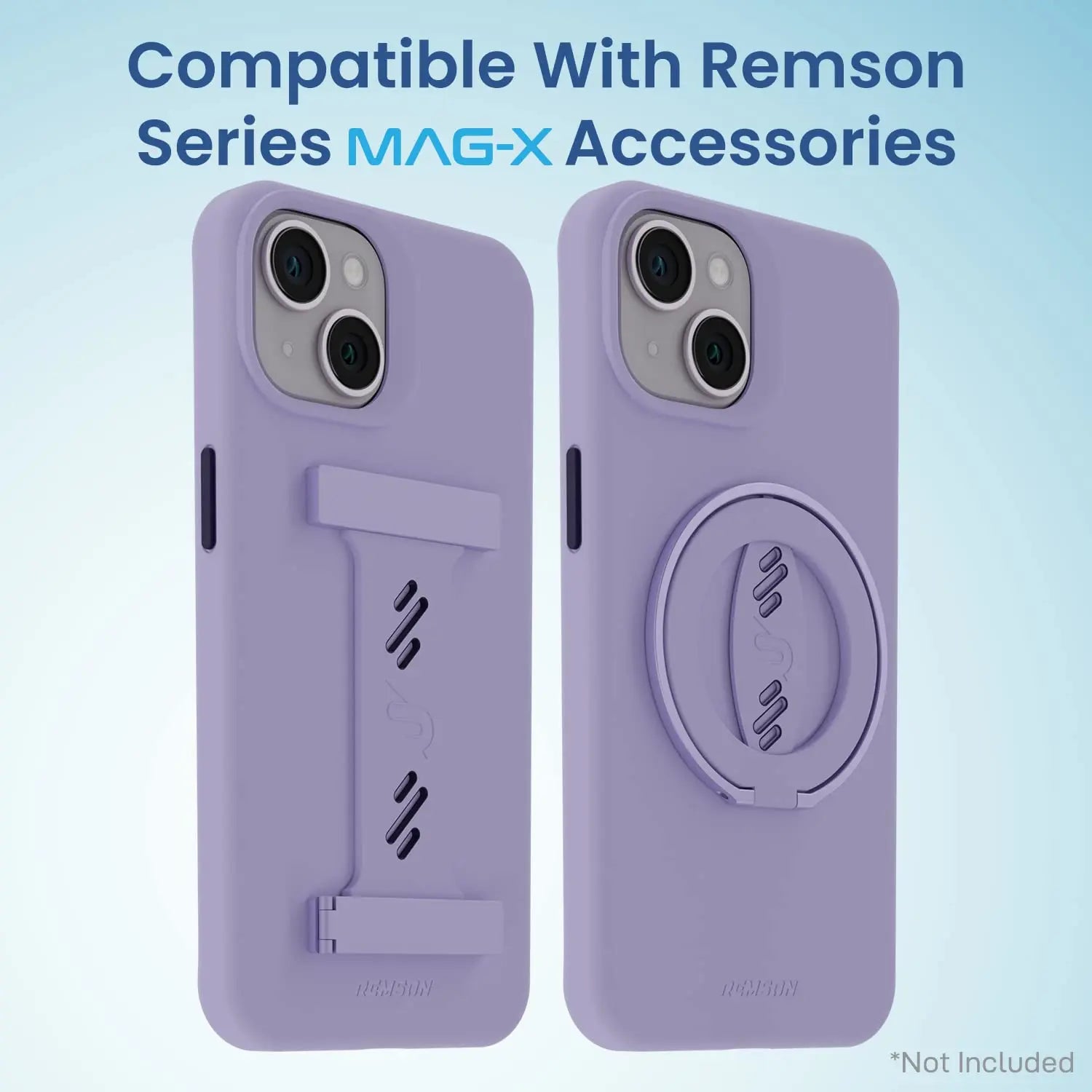 Remson Mag-X Magnetic Hybrid Protective Silicone Case Military Grade Protection Compatible For iPhone 14 Plus (Purple) Remson