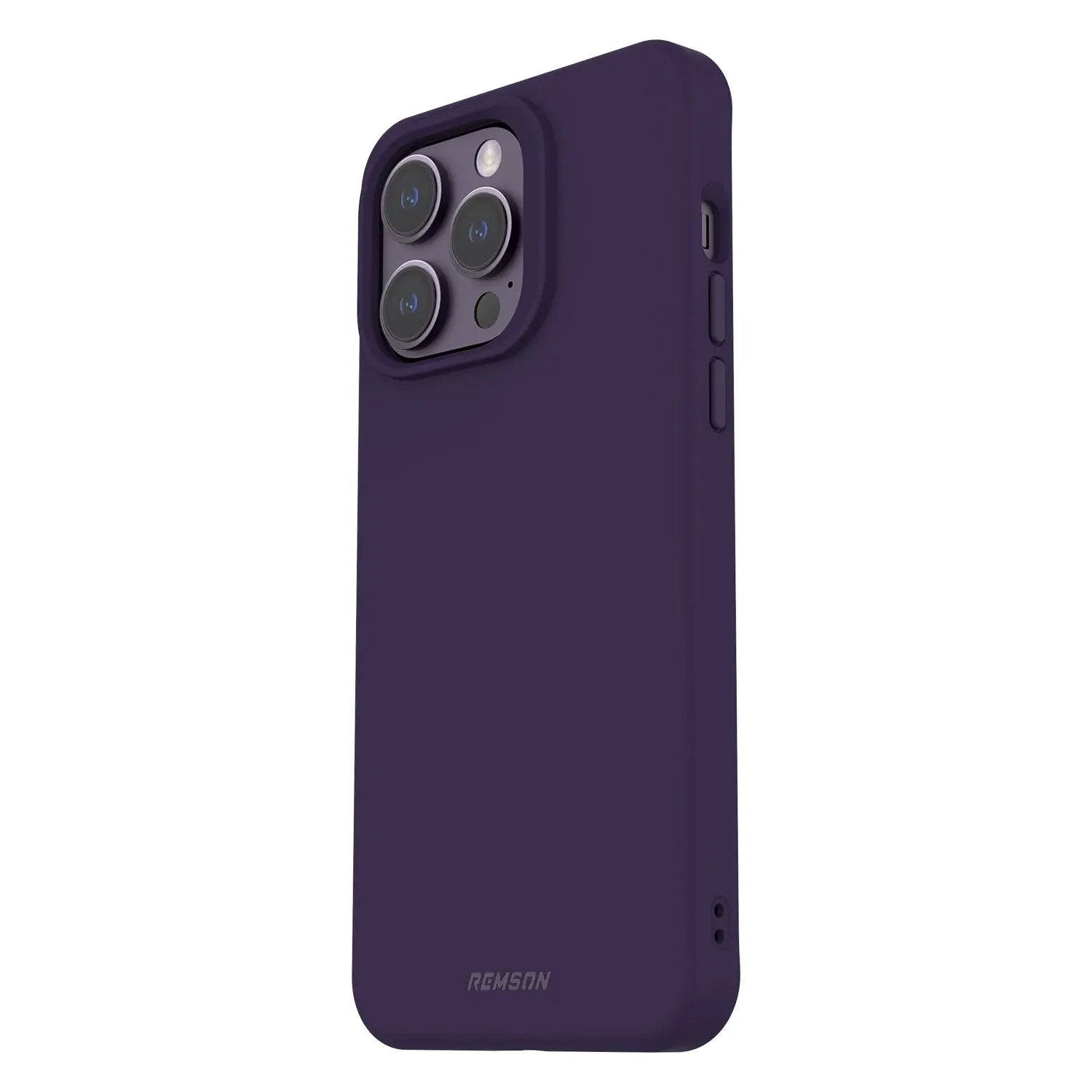 Remson Mag-X Magnetic Hybrid Protective Silicone Case Military Grade Protection Compatible For iPhone 14 Pro Max - Deep Purple