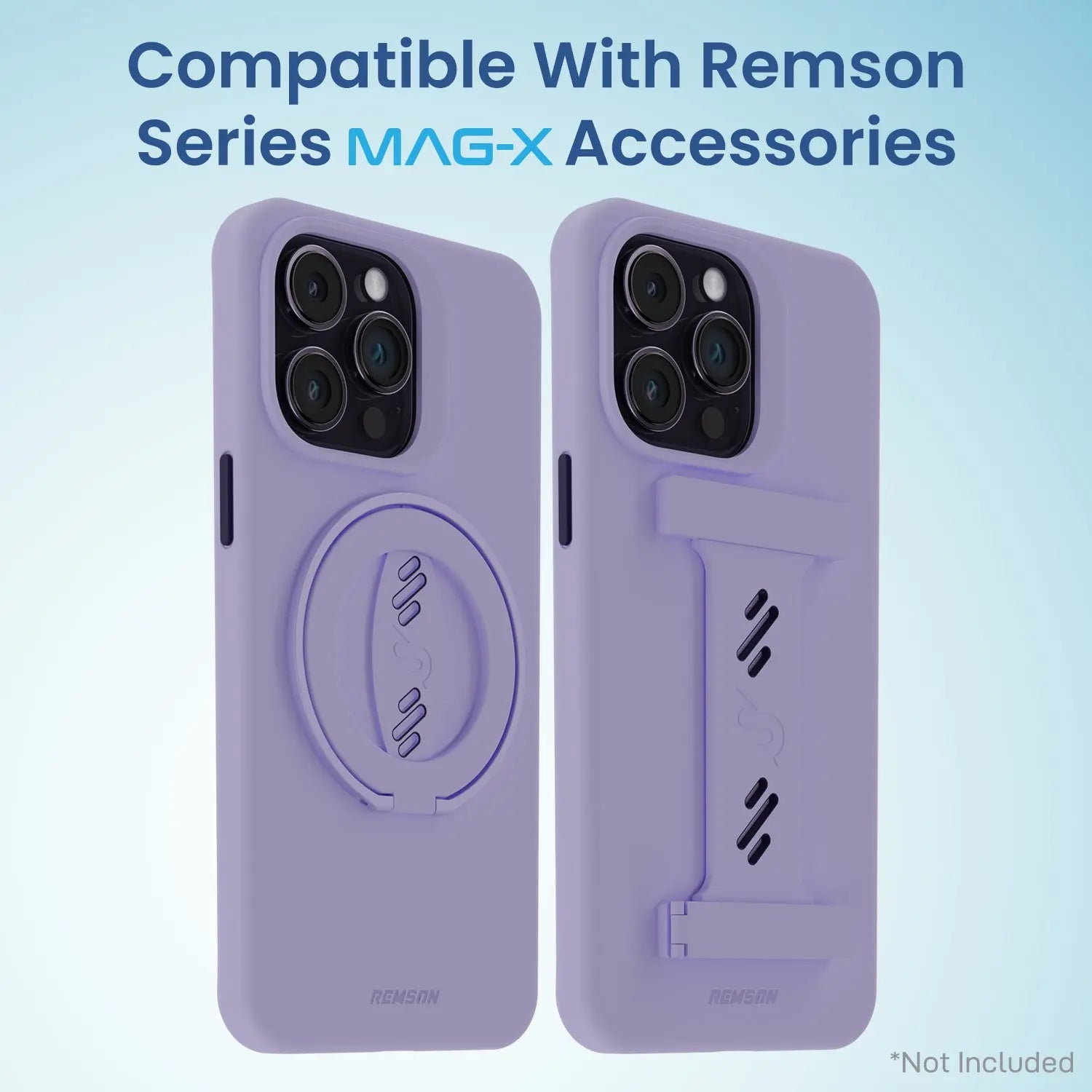 Remson Mag-X Magnetic Hybrid Protective Silicone Case Military Grade Protection Compatible For iPhone 14 Pro - Purple