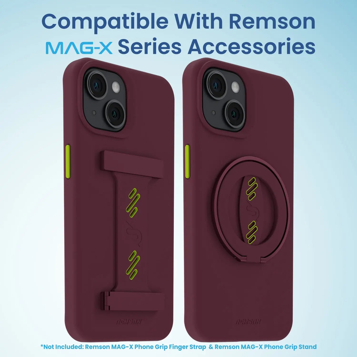 Remson Mag-X Magnetic Hybrid Protective Silicone Case Military Grade Protection Compatible For iPhone 14 - Maroon