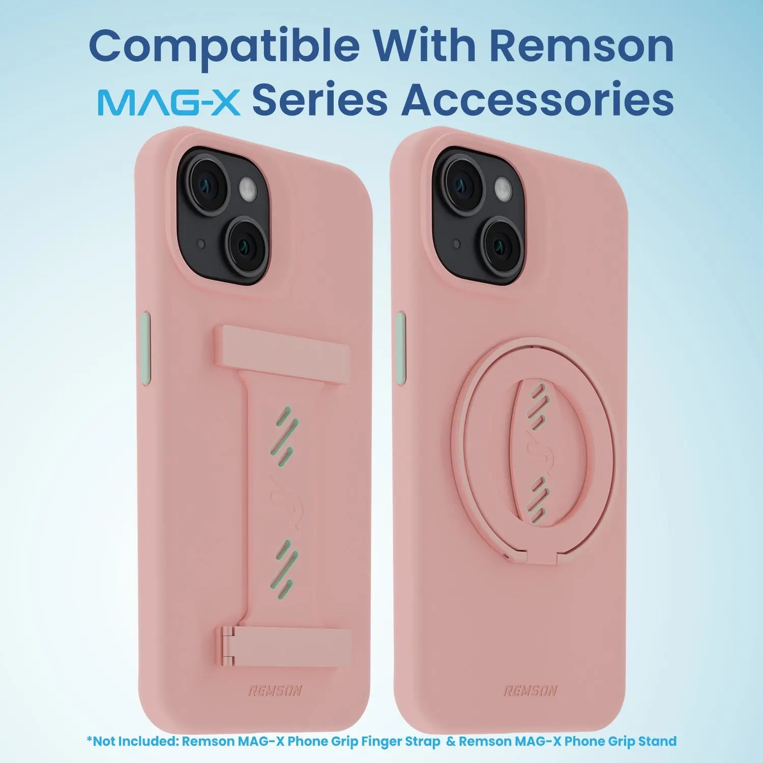 Remson Mag-X Magnetic Hybrid Protective Silicone Case Military Grade Protection Compatible For iPhone 14 - Pink