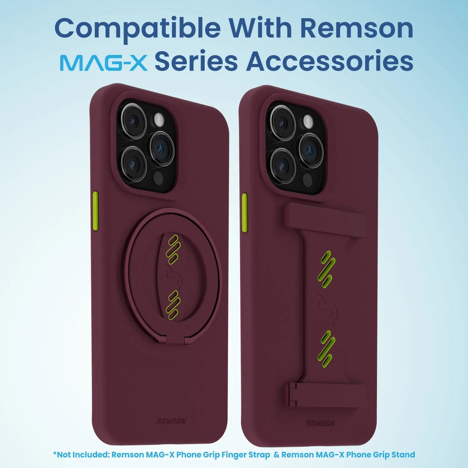 Remson Mag-X Magnetic Hybrid Protective Silicone Case Military Grade Protection Compatible For iPhone 13 Pro Max - Maroon