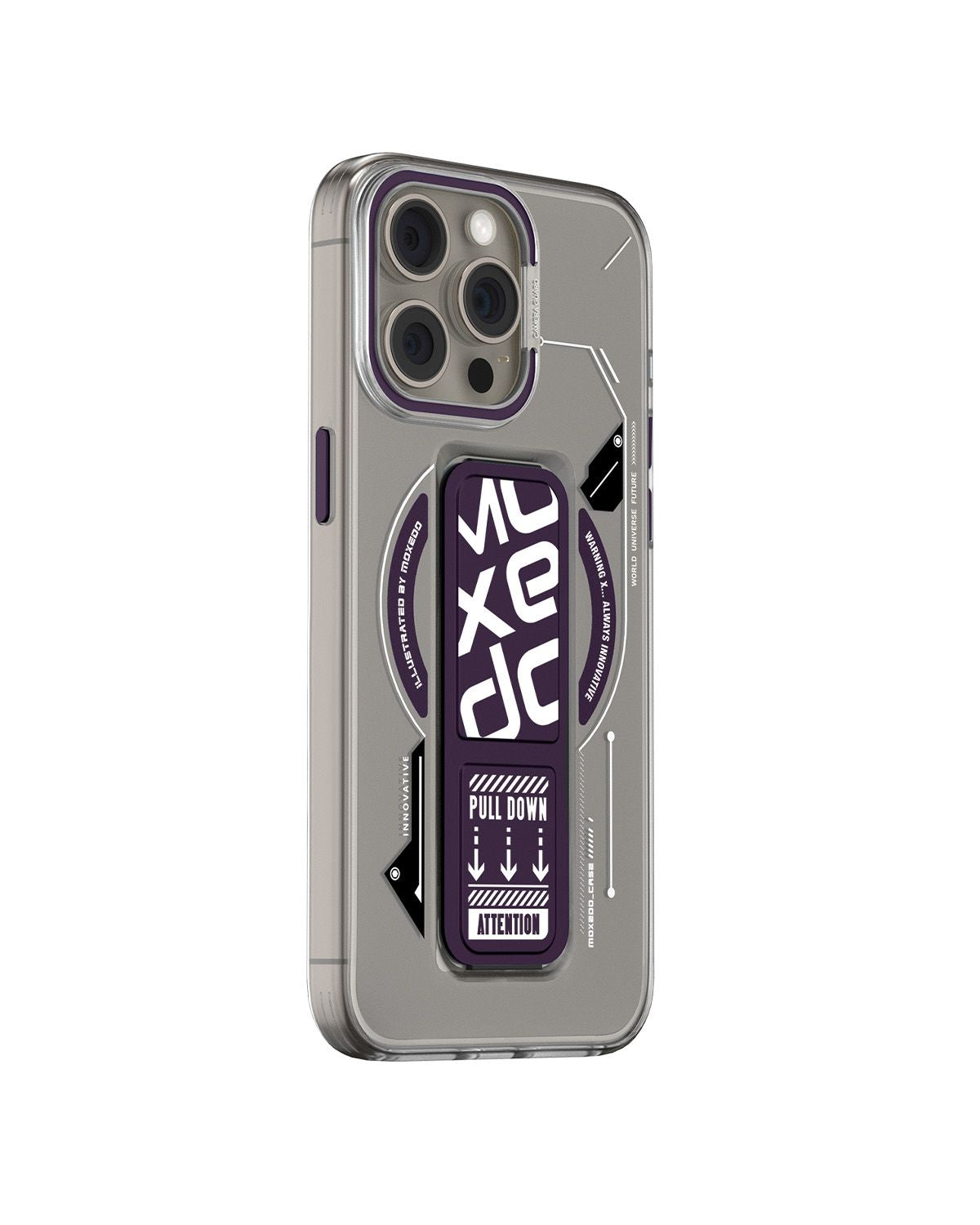 Moxedo Magnetic Case for iPhone 15 Pro Purple, Stylish & Protection