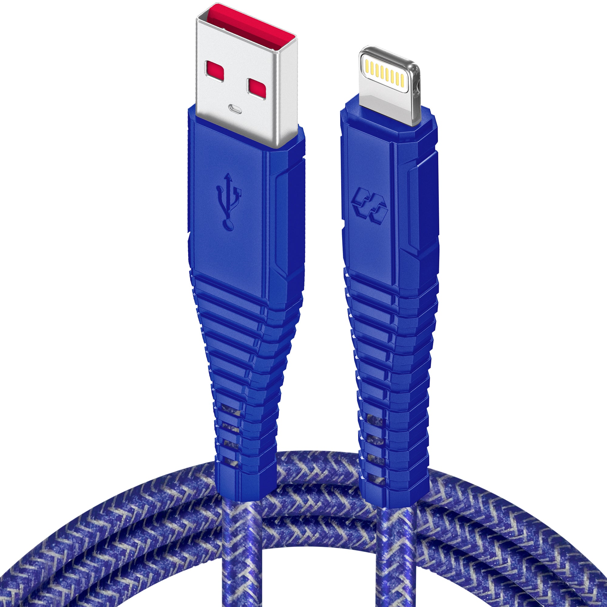 Moxedo Velox Nylon USB-A To Lightning Fast Charge & Data Sync Braided Cable 1.2m - Blue