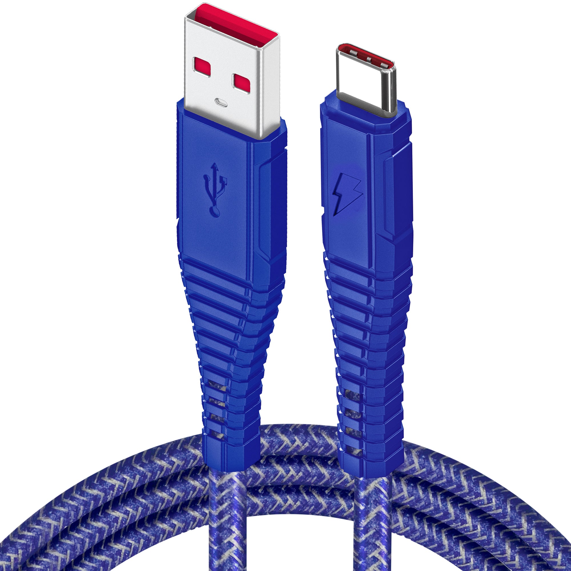 Moxedo Velox Nylon USB-A To USB-C Fast Charge & Data Sync Braided Cable 1.2m - Blue