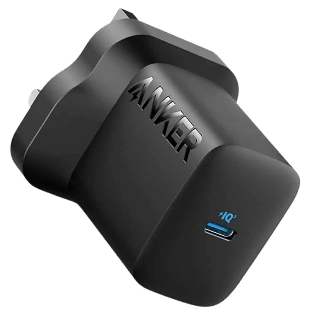 Anker 312 Charger (30W) PD Compatible With Apple and Samsung Devices- Black