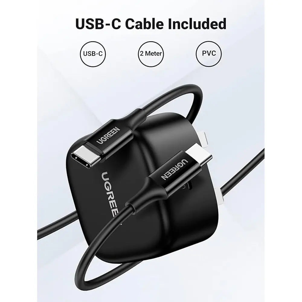 UGREEN (25W) with USB-C Cable PD Fast Charger - Black