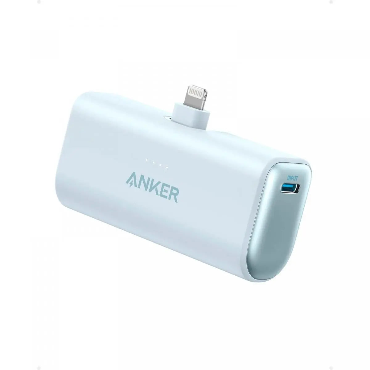 Anker Nano Power Bank (12W)Fast Charging , 5000mAh With Built-In Lightning Foldable Connector - Blue