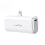 Anker Nano Power Bank (12W)Fast Charging , 5000mAh With Built-In Lightning Foldable Connector - White