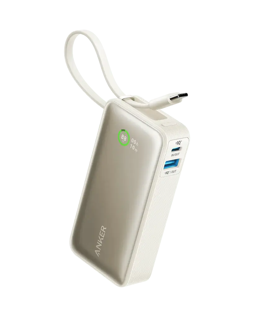 Anker A1259H11 Nano Power Bank USB + Type-C 30W 10000mAh Built-In Type-C Cable Anker