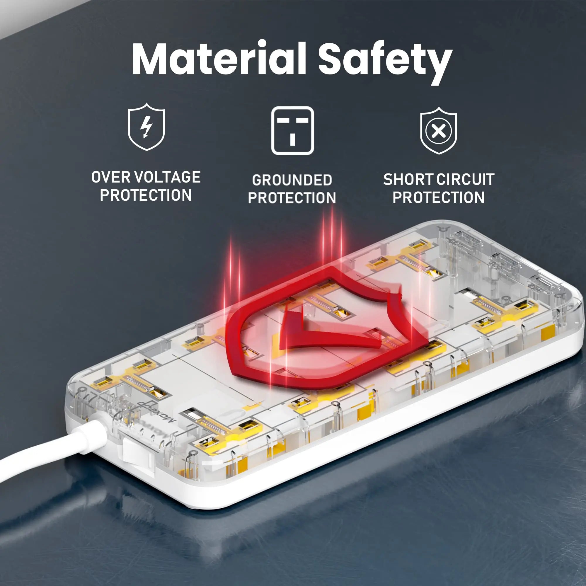 Moxedo 20W Power Strip Surge Protector 11 Way 1 USB-C PD Ports + 2 USB-A Ports + 8 AC Outlets with 2M Cable Length