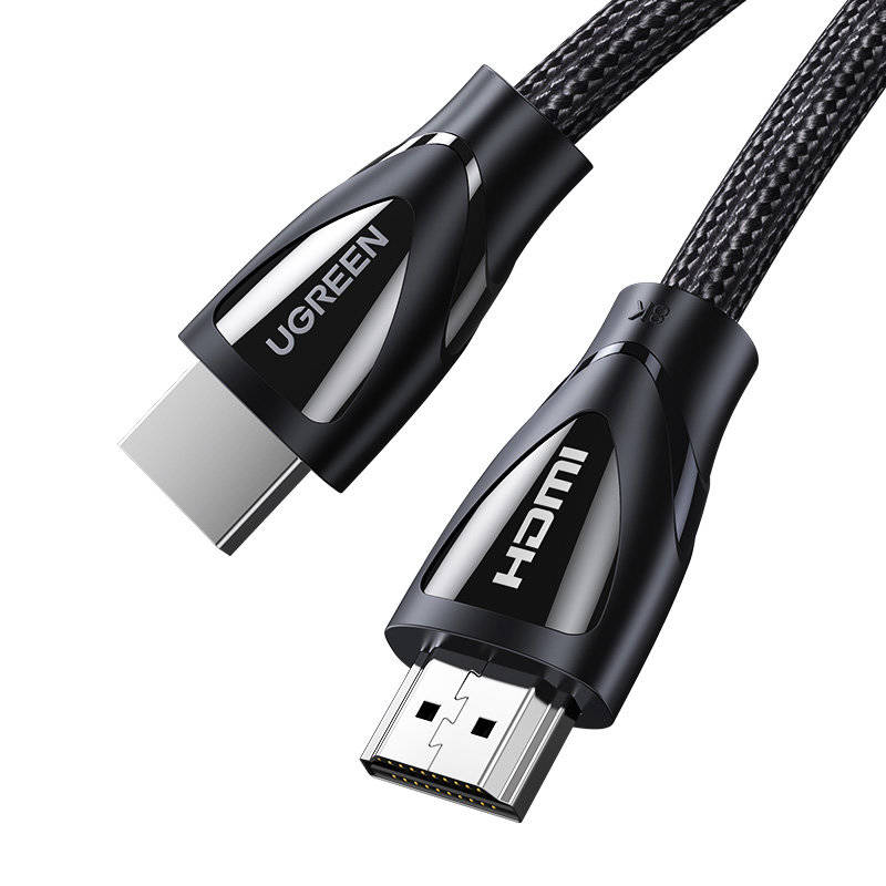 UGREEN 8K 60Hz FUHD HDMI 2.1 Male to Male Cotton-Braided Video Cable, 48Gbps High Speed Supports 3D Display 2.0m