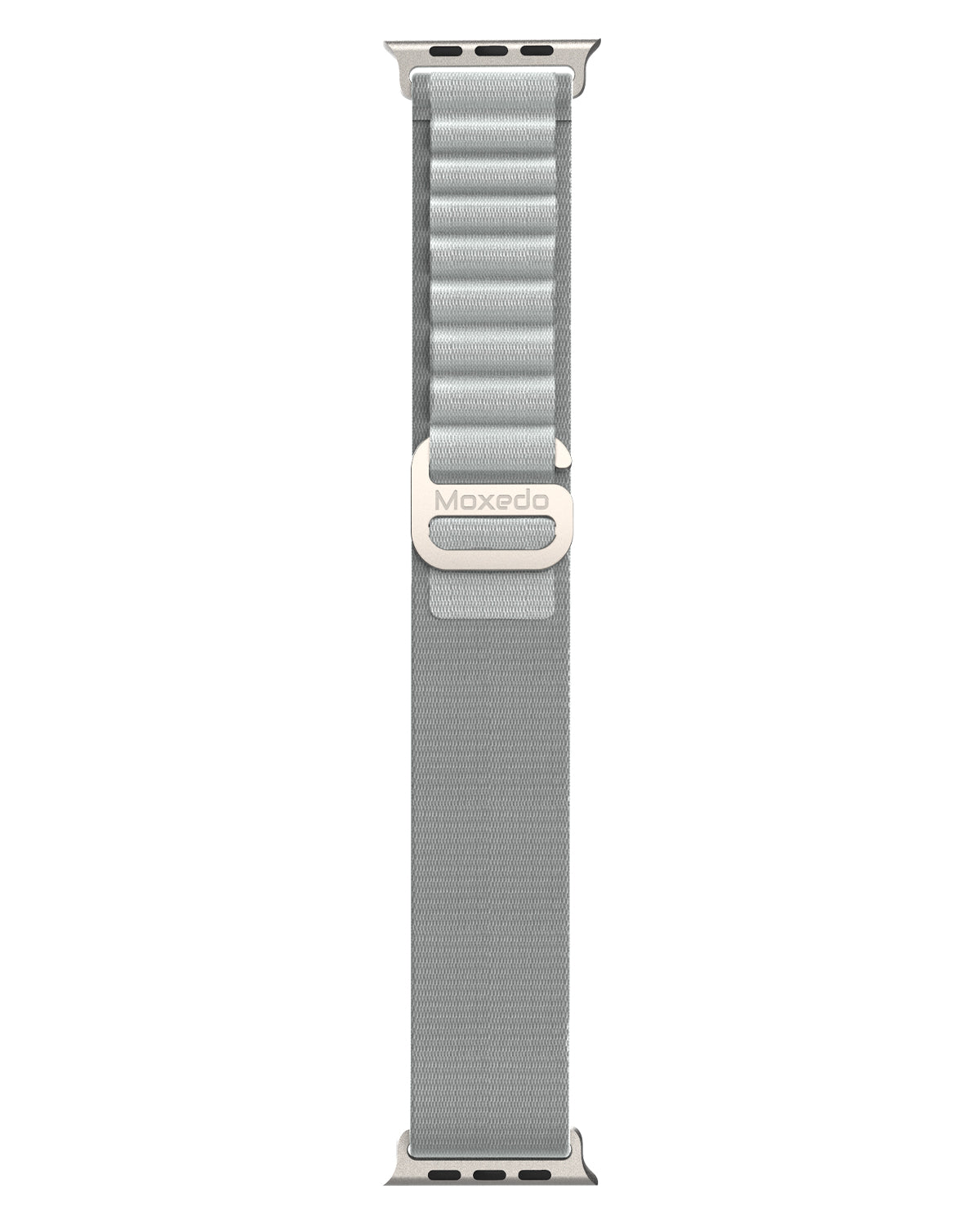 Moxedo Alpine Loop Watch Band Adjustable Sports Nylon Woven with Titanium G-Hook Strap design for 44mm,45mm,49mm (Light Grey)