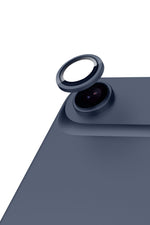 Moxedo Camera Lens Protector for iPhone 17 Air 6.5” 2025 9H Tempered Glass Aluminum Alloy Individual Ring Camera Lens Cover Protector with Easy Installation Tool – Blue Gray