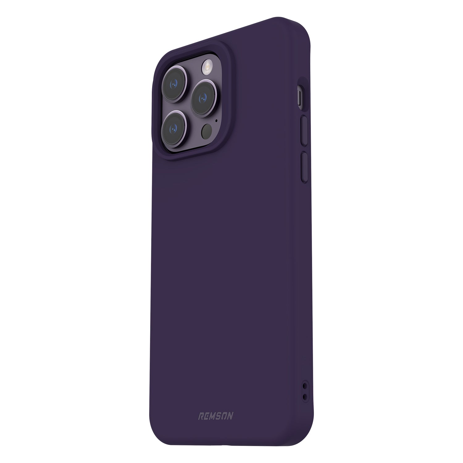 Remson Mag-X Magnetic Hybrid Protective Silicone Case Military Grade Protection Compatible For iPhone 14 Pro - Deep Purple