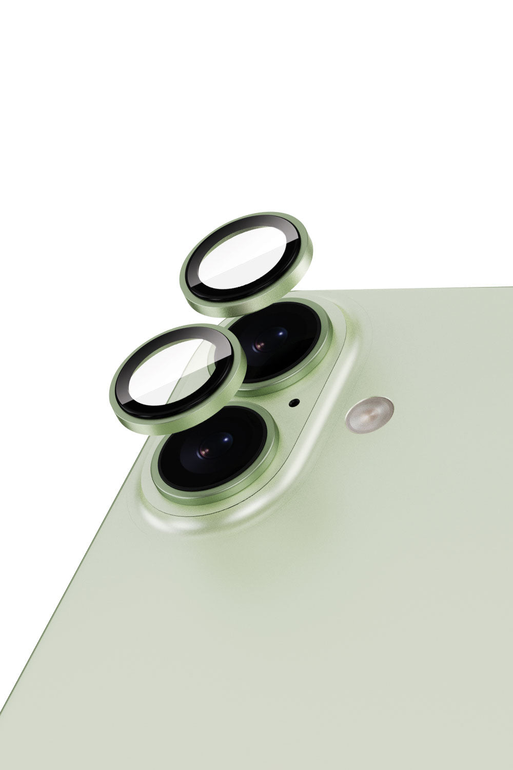 Moxedo Camera Lens Protector for iPhone 17 6.3” 2025 9H Tempered Glass Aluminum Alloy Individual Ring Camera Lens Cover Protector with Easy Installation Tool – Green