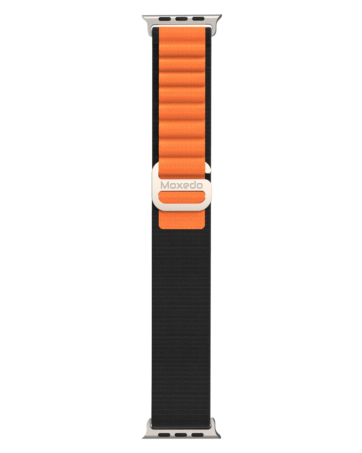 Moxedo Alpine Loop Watch Band Adjustable Sports Nylon Woven with Titanium G-Hook Strap design for 44mm,45mm,49mm (Black Orange)