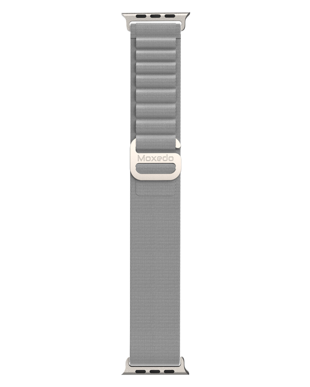 Moxedo Alpine Loop Watch Band Adjustable Sports Nylon Woven with Titanium G-Hook Strap design for 44mm45mm49mm (Medium Grey)