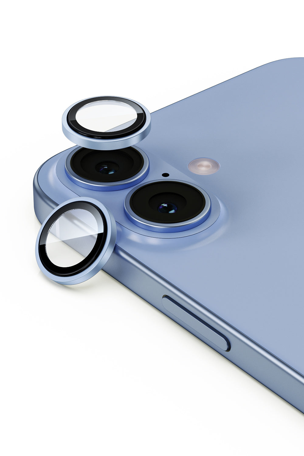 Remson Camera Lens Protector for iPhone 17 6.3 inch, 9H Tempered Glass, HD Multi-Layer Protection, Shatterproof Clarity with Installation Guide-Mist Blue