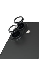 Moxedo Camera Lens Protector for iPhone 17 6.3” 2025 9H Tempered Glass Aluminum Alloy Individual Ring Camera Lens Cover Protector with Easy Installation Tool – Black