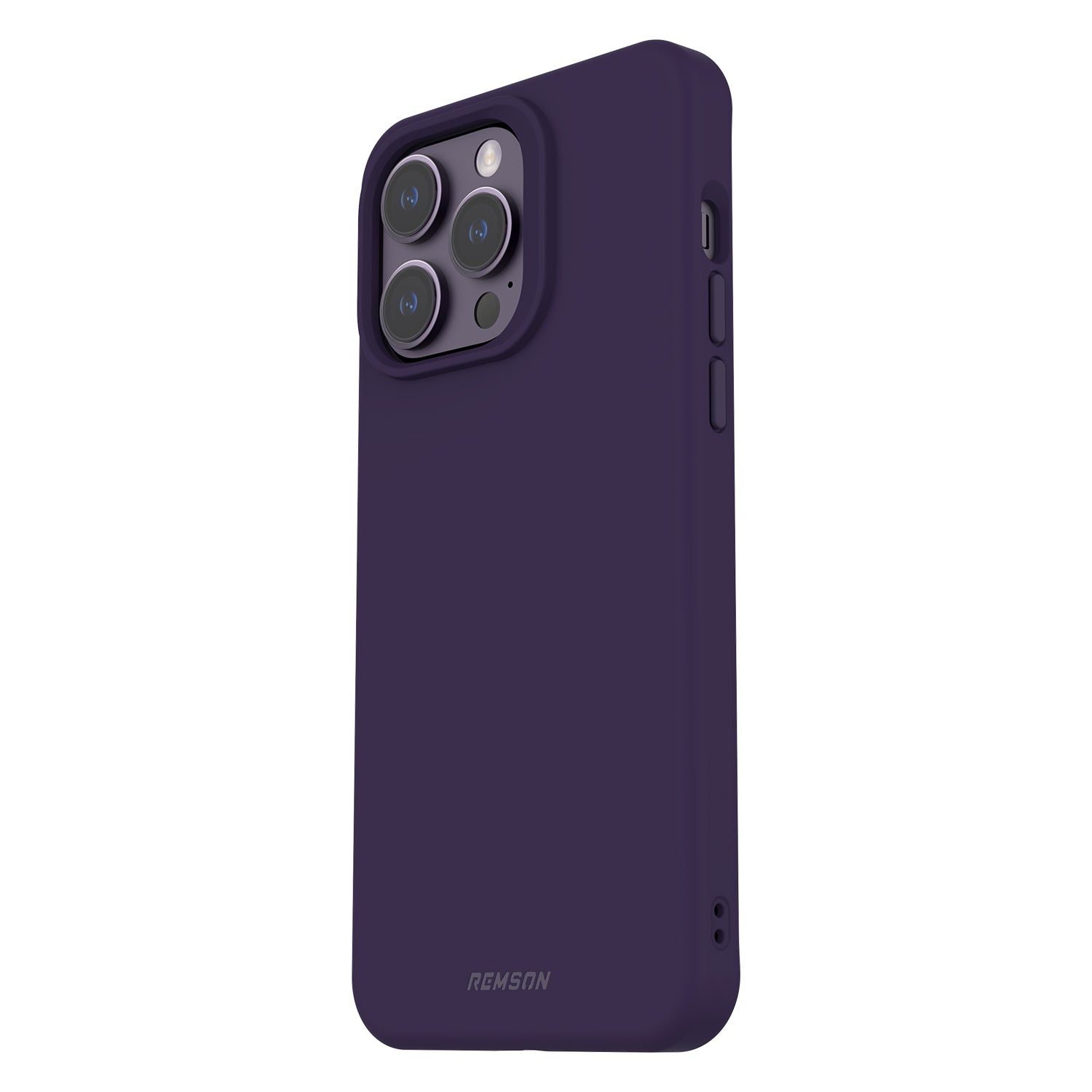 Remson Mag-X Magnetic Hybrid Protective Silicone Case Military Grade Protection Compatible For iPhone 14 Pro Max - Deep Purple