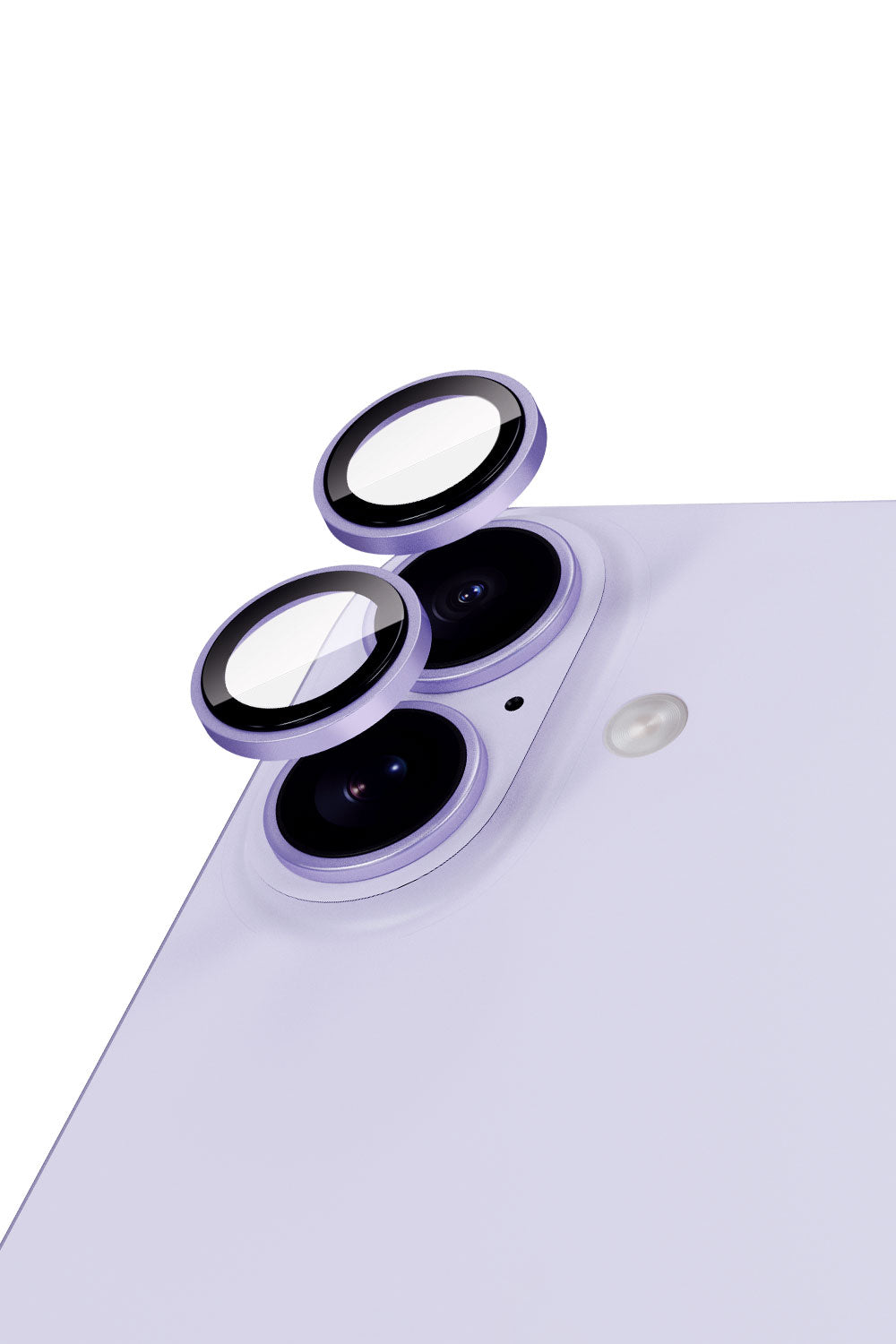 Moxedo Camera Lens Protector for iPhone 17 6.3” 2025 9H Tempered Glass Aluminum Alloy Individual Ring Camera Lens Cover Protector with Easy Installation Tool – Purple
