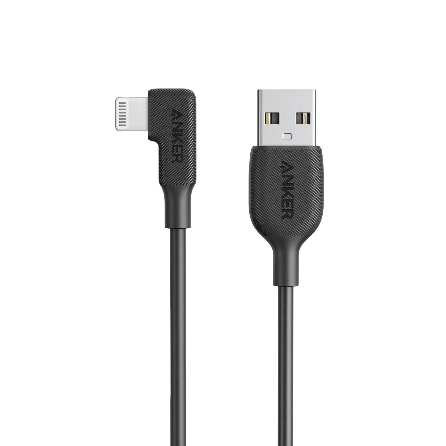 Anker USB-A to 90 Degree Lightning Cable (3ft /0.9m) - Black