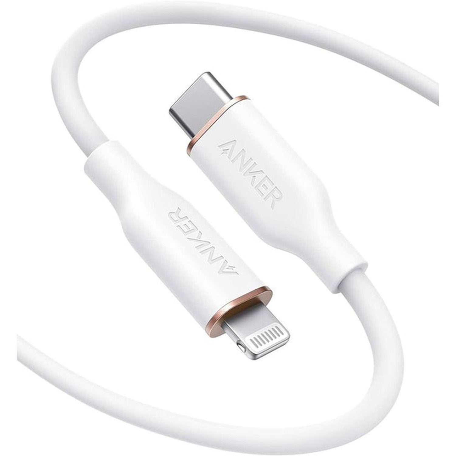 Anker 641 PowerLine III Flow USB-C to Lightning Connector 100W (6ft /1.8m) - White