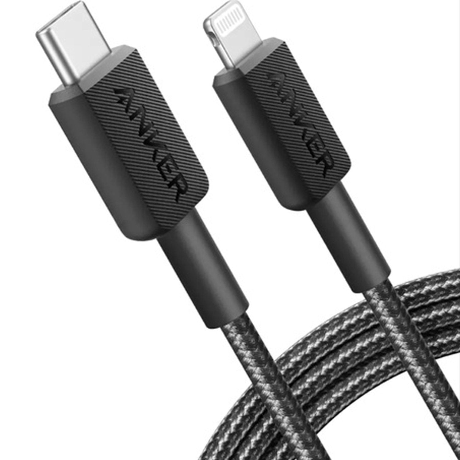 Anker 322 USB-C to Lightning Cable (3ft/0.9m Braided) - Black