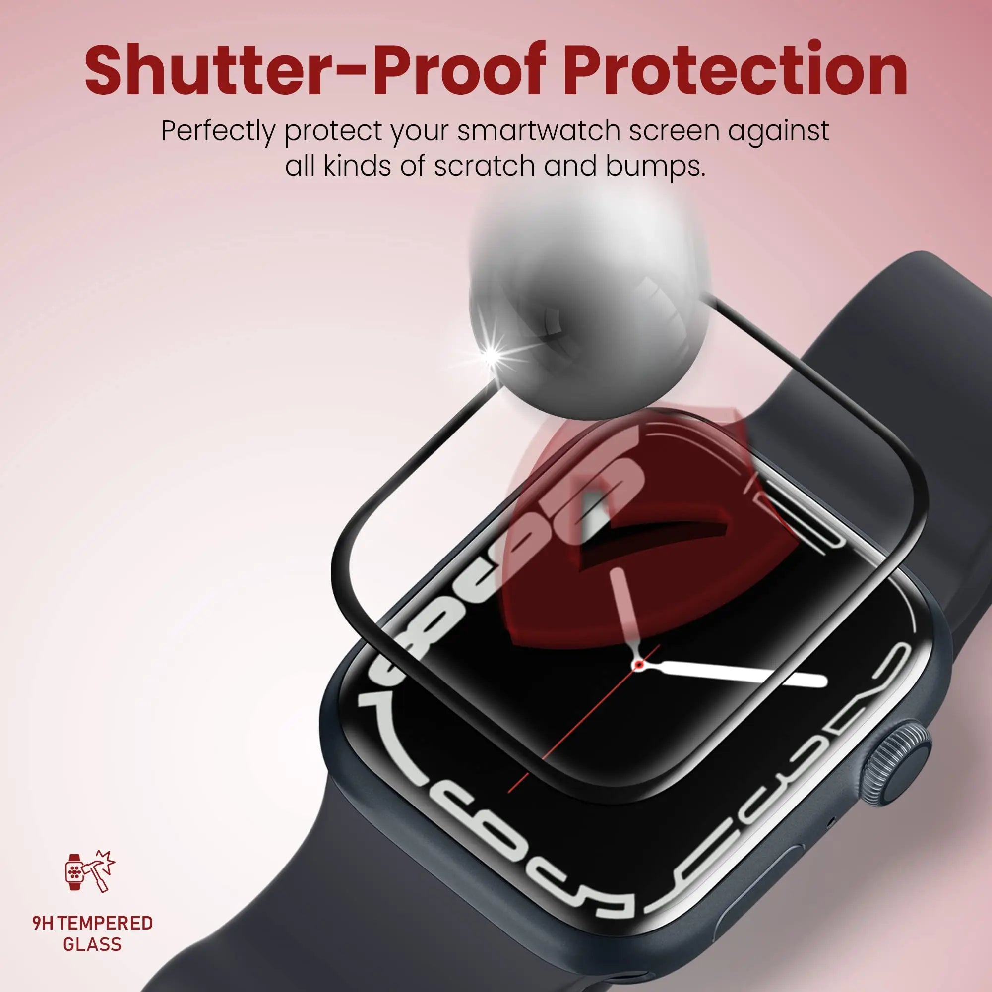 Moxedo Glass Screen Protector Ultra HD Clear Full Coverage Flexible Protector Compatible for iWatch Series 7 (41mm) Moxedo