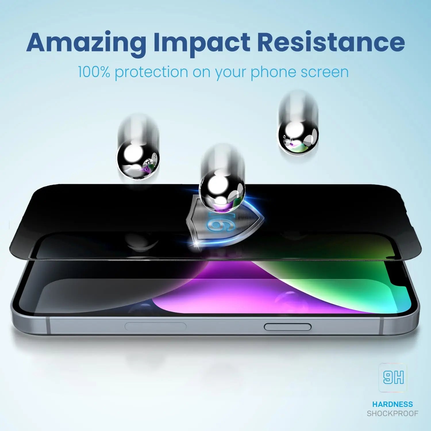 Remson Glass Guard Pro + 9H Tempered Glass Privacy Screen Protector Full Coverage with Auto Alignment Installation Tool Designed for iPhone 14 - Privacy Remson