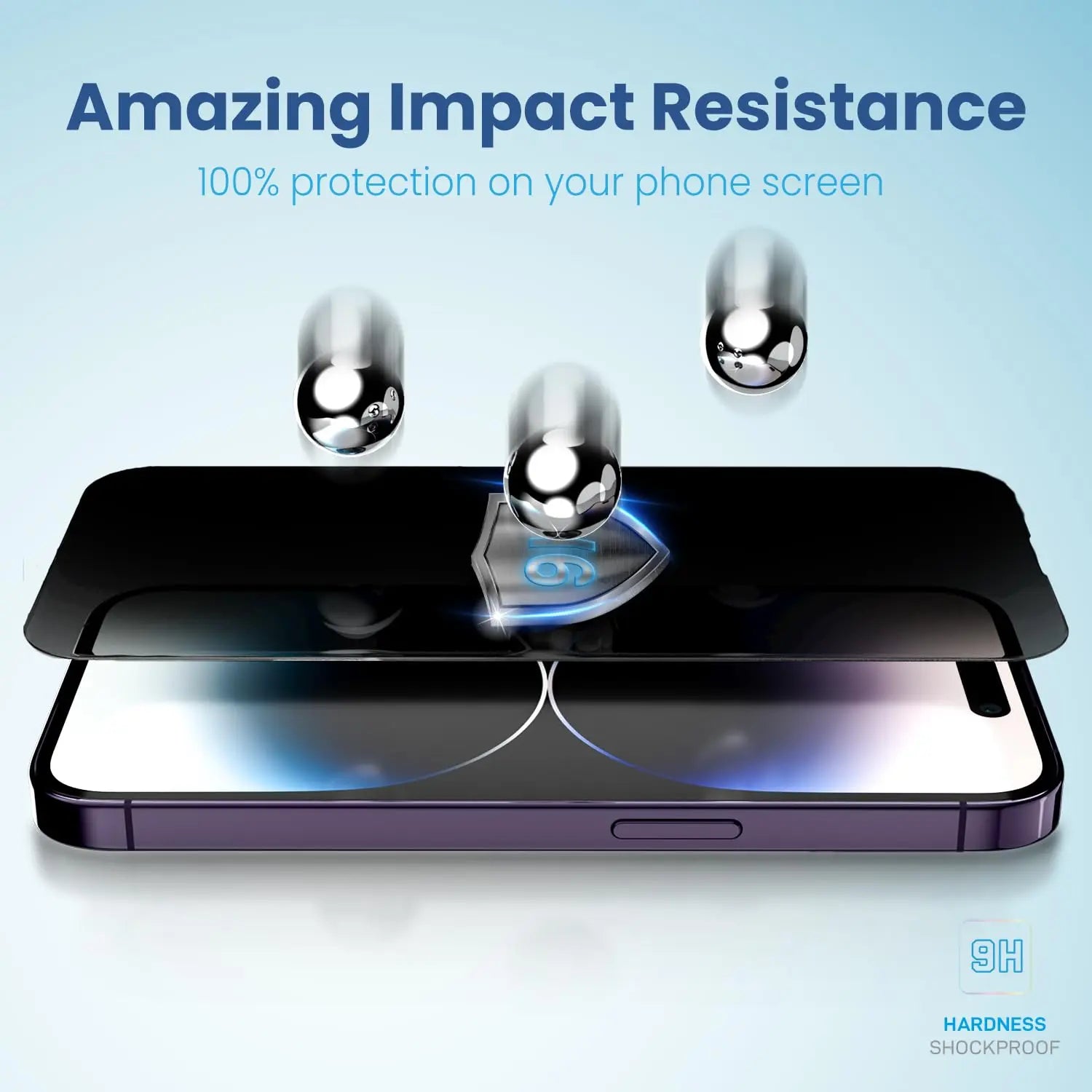 Remson Glass Guard Pro + 9H Tempered Glass Privacy Screen Protector Full Coverage with Auto Alignment Installation Tool Designed for iPhone 14 Pro - Privacy Remson