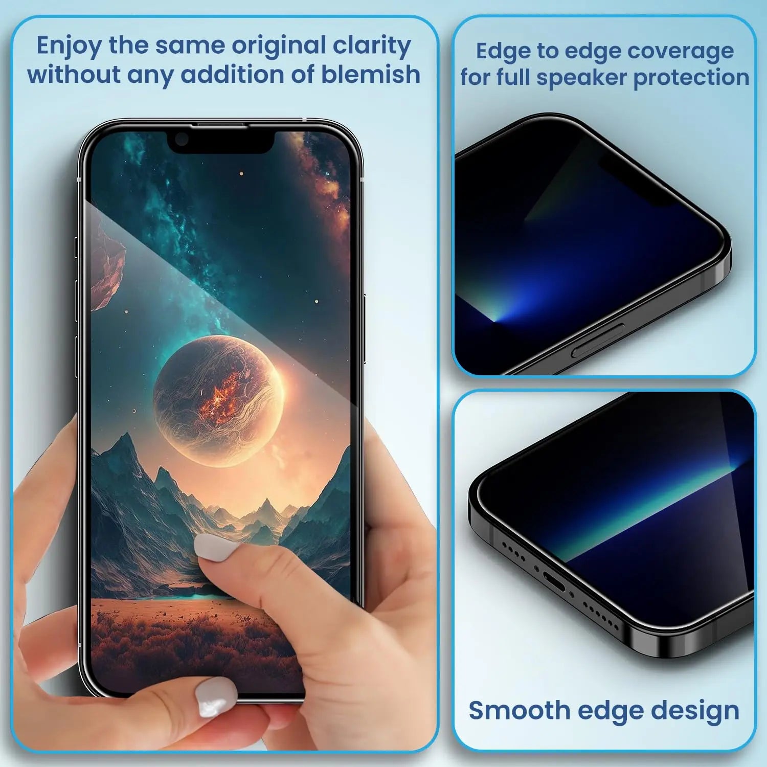 Remson Glass Guard Pro + 9H Tempered Glass Privacy Screen Protector Full Coverage with Auto Alignment Installation Tool Designed for iPhone 13 Pro - Privacy Remson