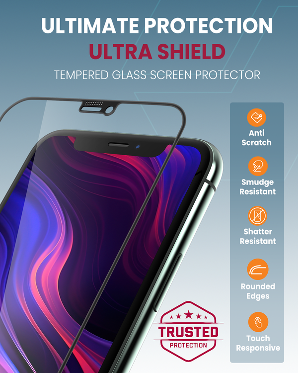 Moxedo Ultra Shield Tempered Glass Screen Protector HD Clear 9H Hardness Full Coverage with Auto-Align Easy Applicator for iPhone 11 Pro Max 6.5 inch