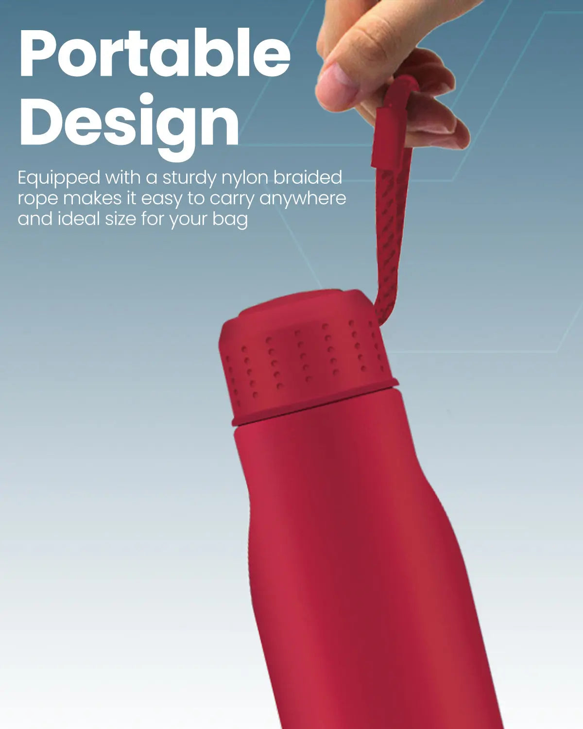 Moxedo Vacuum Flask Stainless Steel Double Wall Vacuum Insulated for Hot and Cold - Red