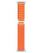 Moxedo Alpine Loop Watch Band Adjustable Sports Nylon Woven with Titanium G-Hook Strap design for 44mm,45mm,49mm (Orange)