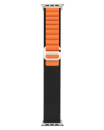 Moxedo Alpine Loop Watch Band Adjustable Sports Nylon Woven with Titanium G-Hook Strap design for 44mm,45mm,49mm (Black Orange)